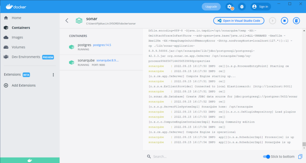 docker-compose效果图